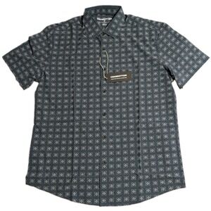 Bearbottom Cabana Camp Shirt Mens Medium Mosaic Button Up Short Sleeve NWT